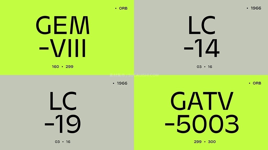 Agena Display 现代几何字体家族(28种字重)
